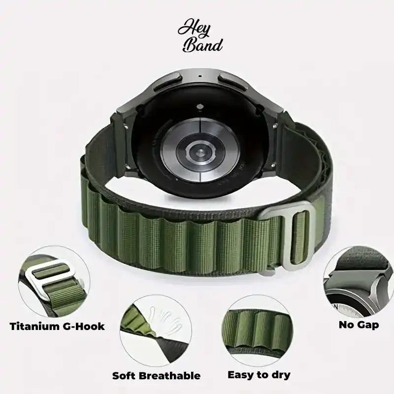 NYLONSKI PAŠ S GARMIN 26MM FENIX 3 / 5X / 3HR / 5X PLUS / 6X / 6X PRO / 7X HEYBAND NYLON PRO ČRNA