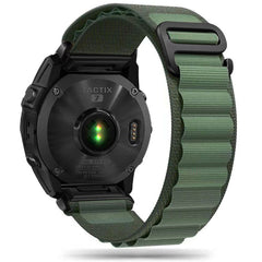 NYLONSKI PAŠ S GARMIN 22MM FENIX 5 / 6 / 6 PRO / 7 HEYBAND NYLON PRO VOJAKSKE ZELENE