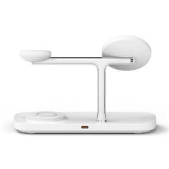 NABOJNI POSTAJ RINGKE 3IN1 QI2 MAGNETIC MAGSAFE BREZŽIČNI POLNILEC BELO