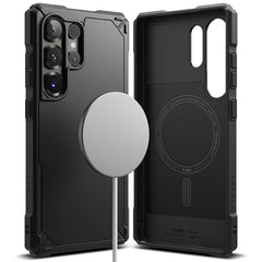 OVITEK RINGKE RUGGED GEAR MAGNETIC MAGSAFE GALAXY S25 ULTRA ČRN.