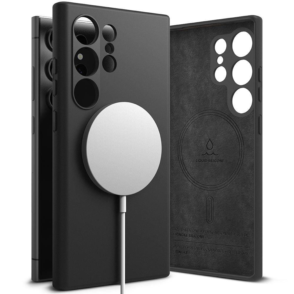 OVITEK RINGKE SILIKONSKI MAGNETNI MAGSAFE GALAXY S24 ULTRA ČRN