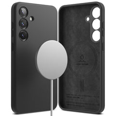 OVITEK RINGKE SILIKONSKI MAGNETNI MAGSAFE GALAXY S25 ČRN