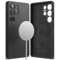 OVITEK RINGKE SILIKONSKI MAGNETNI MAGSAFE GALAXY S25 ULTRA ČRN