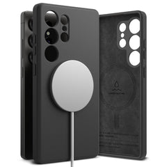 OVITEK RINGKE SILIKONSKI MAGNETNI MAGSAFE GALAXY S25 ULTRA ČRN