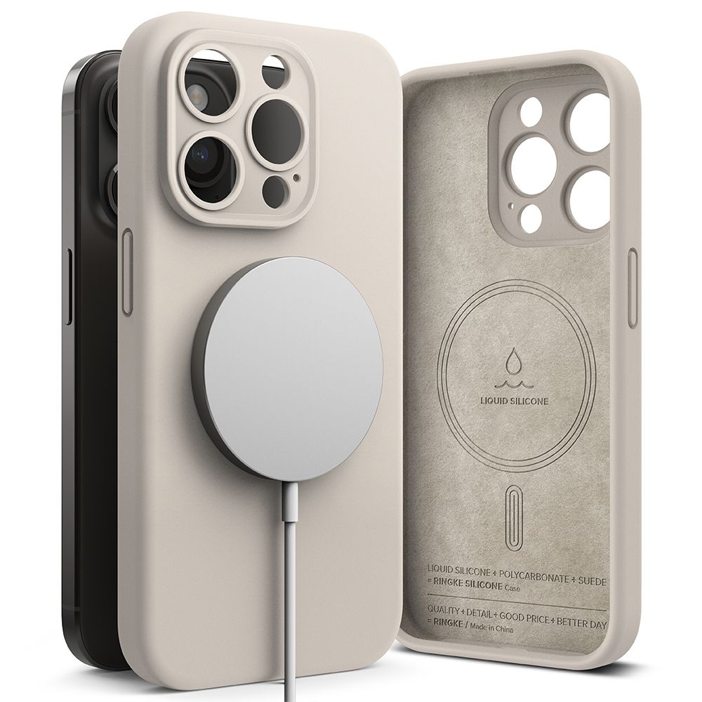 OVITEK RINGKE SILIKONSKI MAGNETNI MAGSAFE IPHONE 15 PRO MAX KAMEN