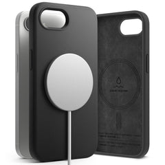 OVITEK RINGKE SILIKONSKI MAGNETNI MAGSAFE IPHONE 16E ČRN