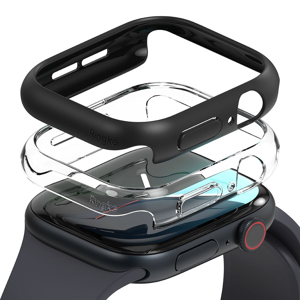 OVITEK RINGKE SLIM 2-PAK APPLE WATCH 10 (42 MM) PROZOREN IN MAT ČRN