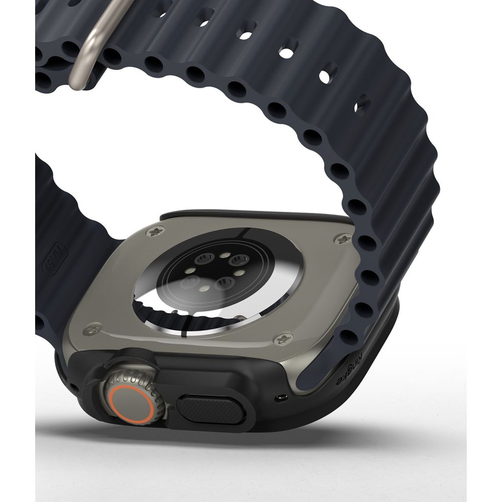 2X ZAŠČITNA OHIŠJA ZA APPLE WATCH ULTRA 49 MM RINGKE SLIM 2-PACK PROZORNO IN MAT ČRNO