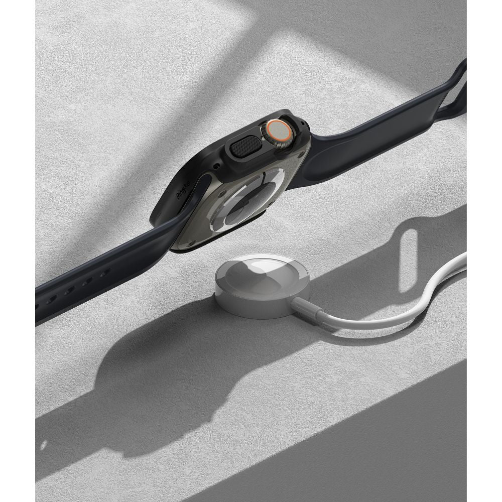 2X ZAŠČITNA OHIŠJA ZA APPLE WATCH ULTRA 49 MM RINGKE SLIM 2-PACK PROZORNO IN MAT ČRNO