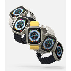 2X ZAŠČITNA OHIŠJA ZA APPLE WATCH ULTRA 49 MM RINGKE SLIM 2-PACK PROZORNO & TITANOVO SIVO
