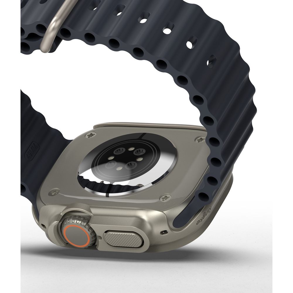 2X ZAŠČITNA OHIŠJA ZA APPLE WATCH ULTRA 49 MM RINGKE SLIM 2-PACK PROZORNO & TITANOVO SIVO