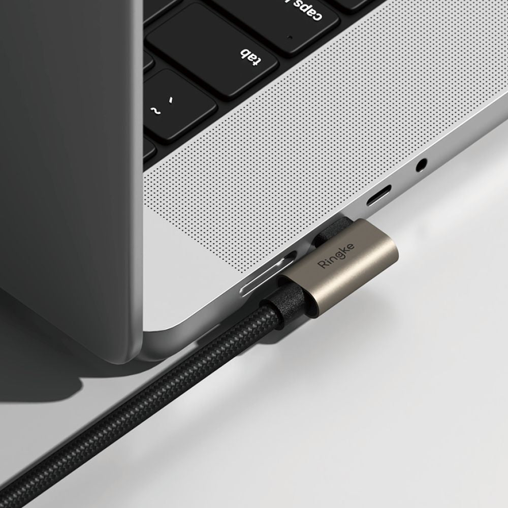 RINGKE USB 3.2 GEN 2X2 TYPE-C 90 STOPINJSKI  PD240W 200CM ČRN
