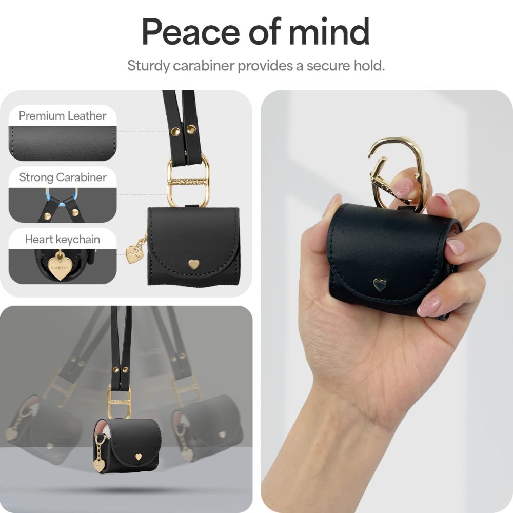 OVITEK SPIGEN CYRILL MINI BAG APPLE AIRPODS 4 ČRN ČRTA
