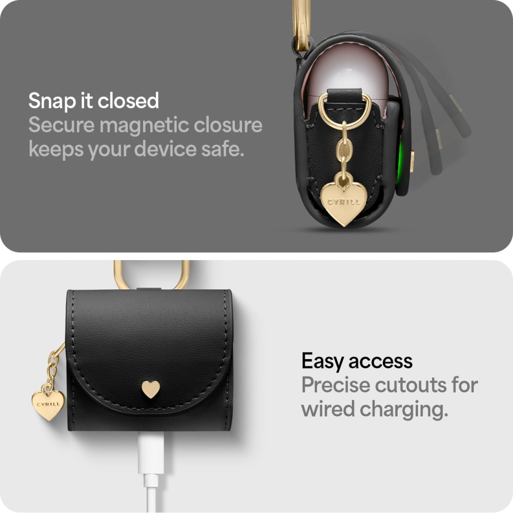 OVITEK SPIGEN CYRILL MINI BAG APPLE AIRPODS 4 ČRN ČRTA
