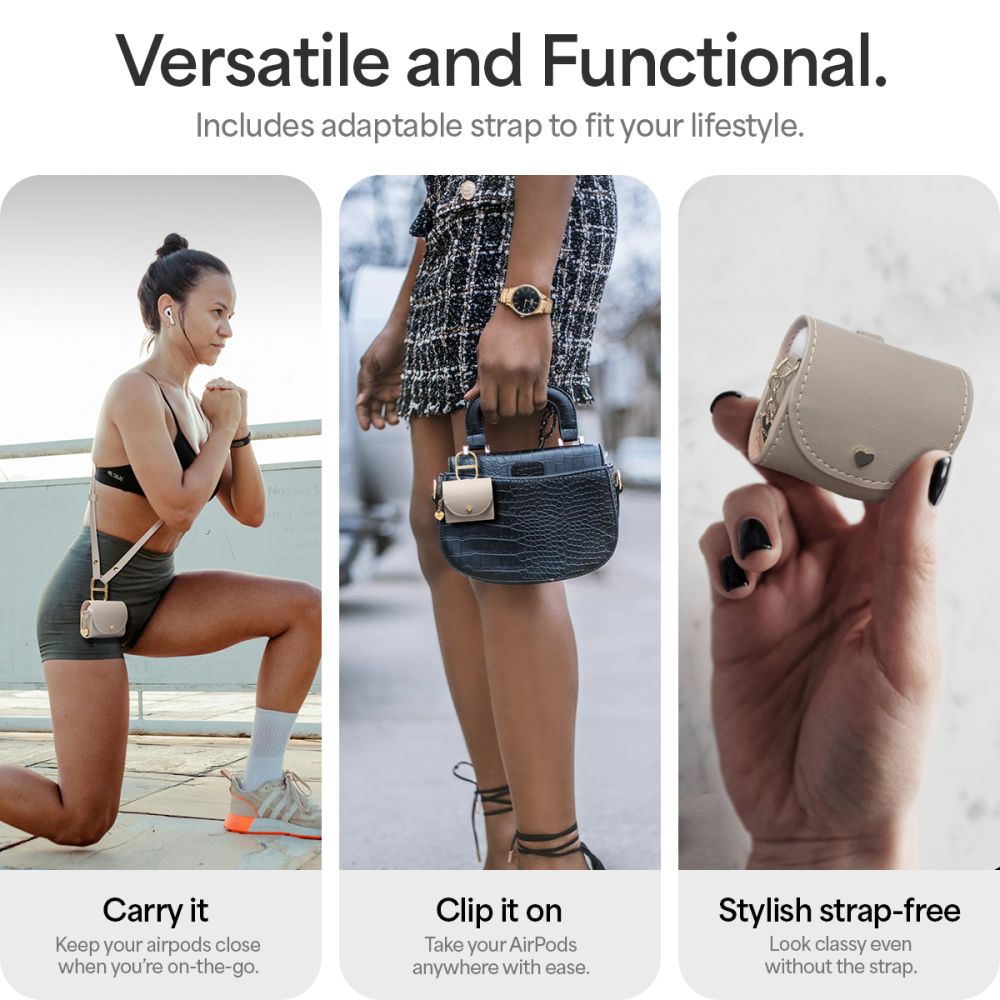 OVITEK SPIGEN CYRILL MINI BAG APPLE AIRPODS 4 TEMNO BEŽNA