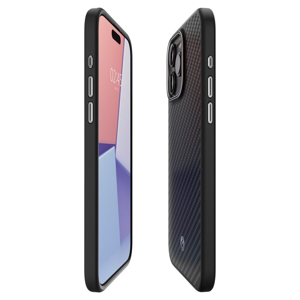 OVITEK SPIGEN ENZO ARAMID MAG MAGSAFE IPHONE 15 PRO MAX MAT ČRNA