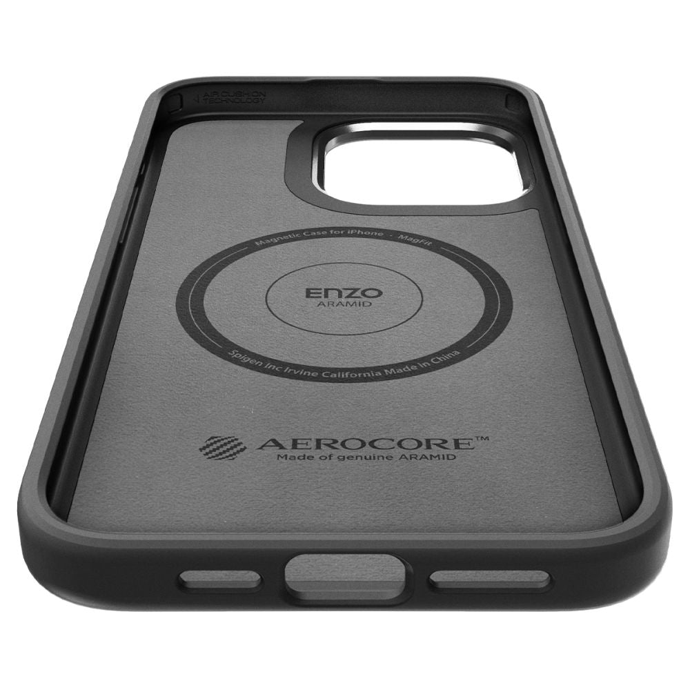 OVITEK SPIGEN ENZO ARAMID MAG MAGSAFE IPHONE 15 PRO MAX MAT ČRNA