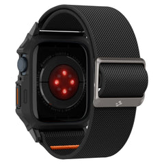 TRAK S ZAŠČITNIM OVITKOM ZA APPLE WATCH 4 / 5 / 6 / 7 / 8 / 9 / SE 44 / 45 MM SPIGEN LITE FIT "PRO" MAT ČRNA