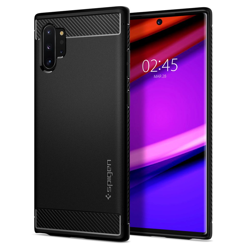 OVITEK SPIGEN RUGGED ARMOR GALAXY NOTE 10+ PLUS MAT MAT ČRNA