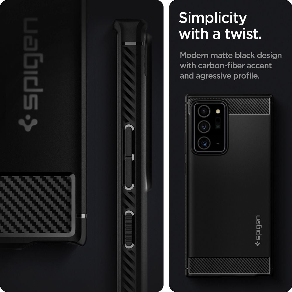 OVITEK SPIGEN RUGGED ARMOR GALAXY NOTE 20 ULTRA MATTE BLACK