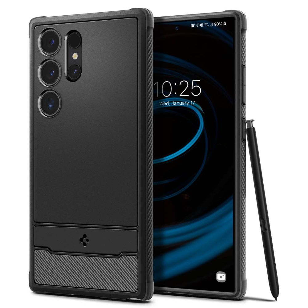 OVITEK SPIGEN RUGGED ARMOR GALAXY S24 ULTRA MAT ČRNA