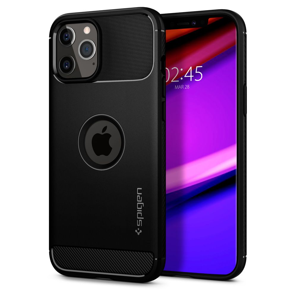 OVITEK SPIGEN RUGGED ARMOR IPHONE 12/12 PRO MATTE BLACK