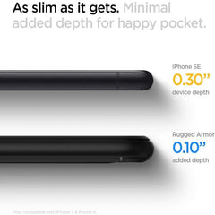 OVITEK SPIGEN RUGGED ARMOR IPHONE SE 2020 / SE 2022 ČRN ČRNO