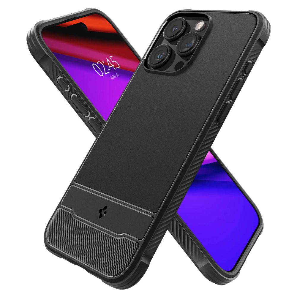 OVITEK SPIGEN RUGGED ARMOR MAG MAGSAFE IPHONE 15 PRO MAX MAT MATNA ČRNA