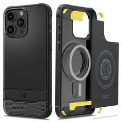 OVITEK SPIGEN RUGGED ARMOR MAG MAGSAFE IPHONE 15 PRO MAX MAT MATNA ČRNA