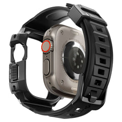 TRAK S ZAŠČITNIM OVITKOM SPIGEN RUGGED ARMOR "PRO" APPLE WATCH ULTRA 49 MM ČRNA