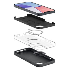 OVITEK SPIGEN SILICONE FIT MAG MAGSAFE IPHONE 14 PLUS ČRN.