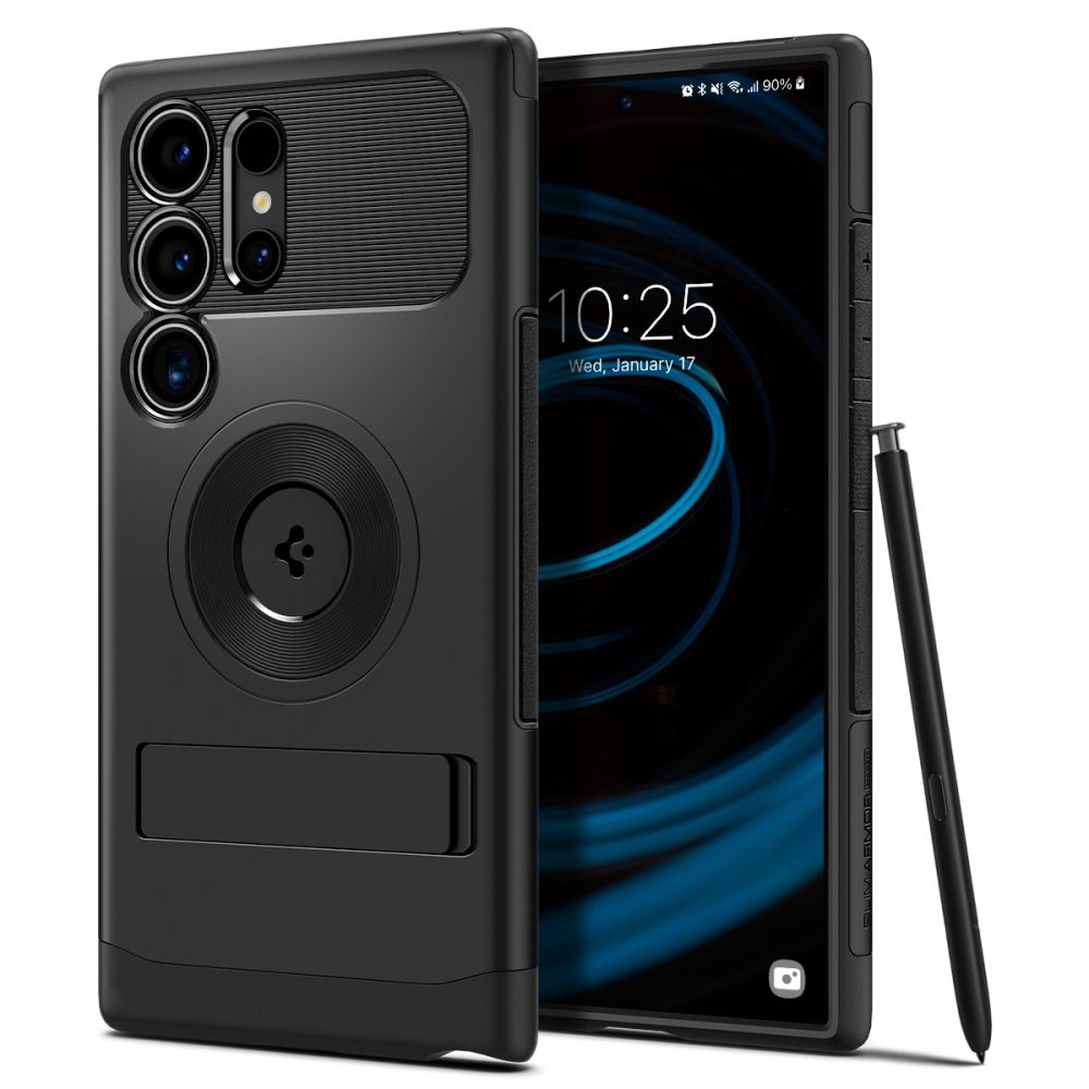 OVITEK SPIGEN SLIM ARMOR MAGSAFE GALAXY S24 ULTRA ČRN ČRNI