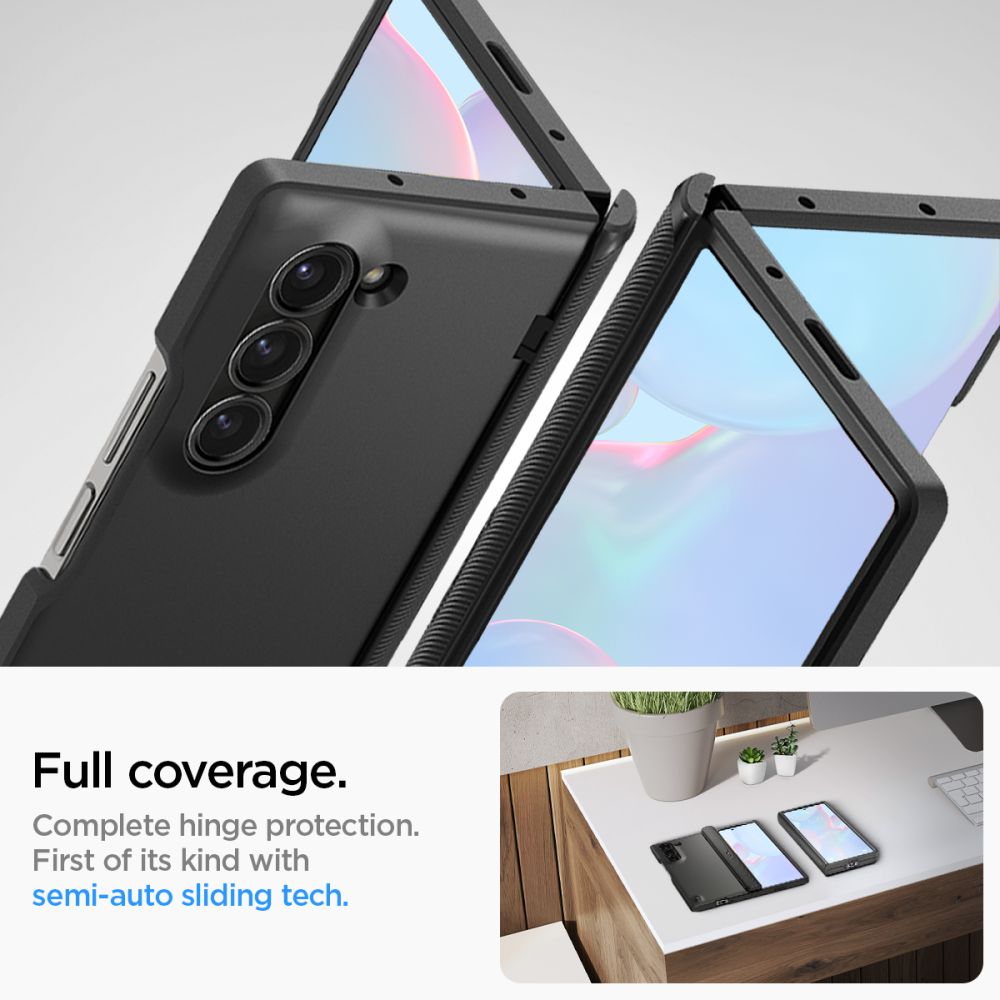 OVITEK SPIGEN SLIM ARMOR PRO GALAXY Z FOLD 6 ČRN ČRNO