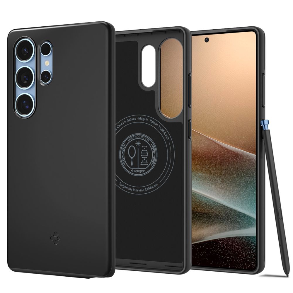 OVITEK SPIGEN THIN FIT MAG MAGSAFE GALAXY S25 ULTRA ČRN ČRNO