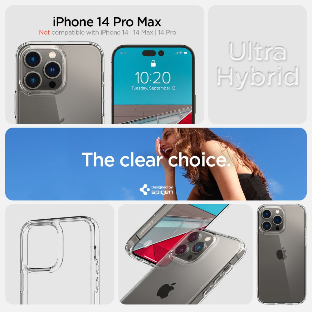 OVITEK SPIGEN ULTRA HYBRID IPHONE 14 PRO MAX KRISTALNO JASEN
