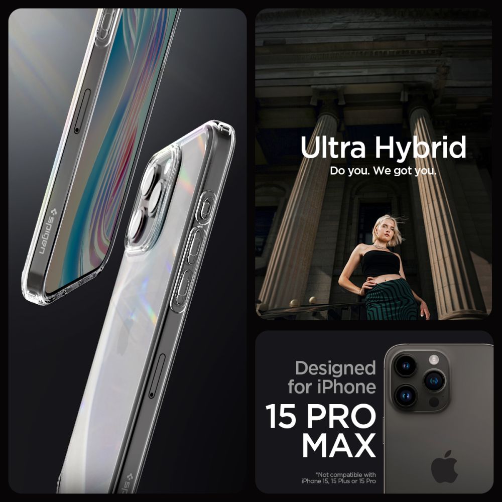 OVITEK SPIGEN ULTRA HYBRID IPHONE 15 PRO MAX CRYSTAL CLEAR