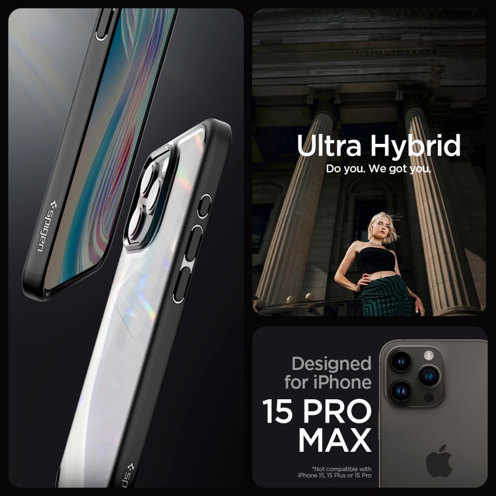 OVITEK SPIGEN ULTRA HYBRID IPHONE 15 PRO MAX MATTE BLACK