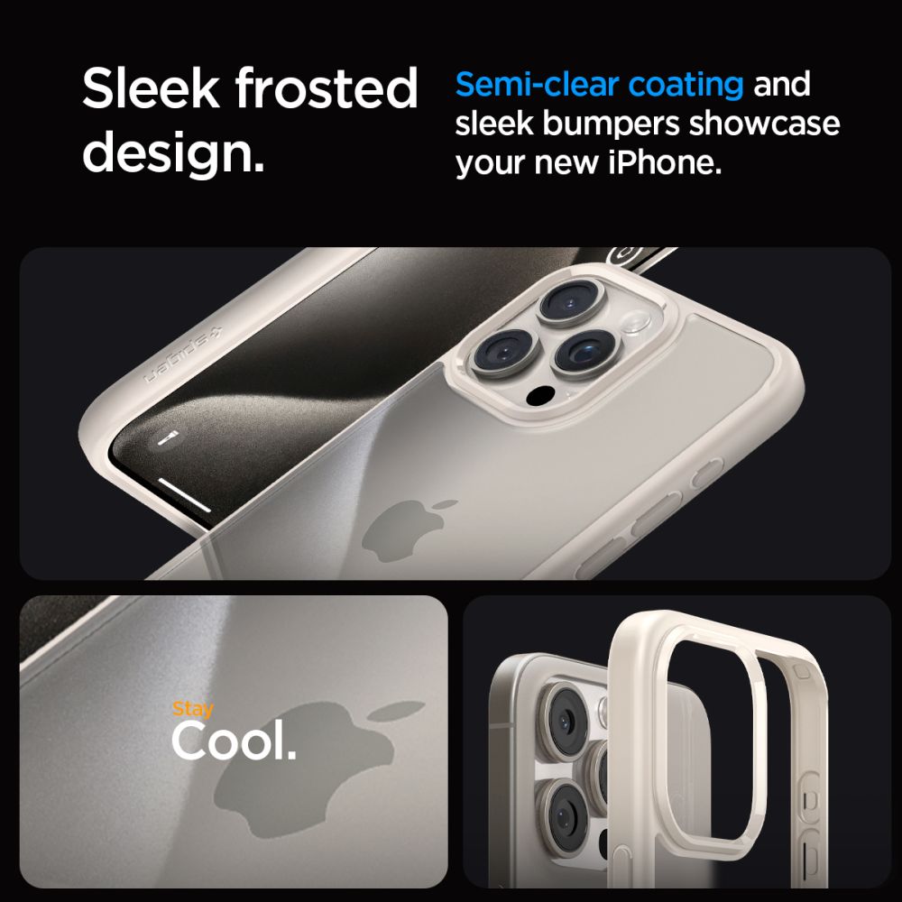 OVITEK SPIGEN ULTRA HYBRID IPHONE 15 PRO MAX NARAVNI TITAN