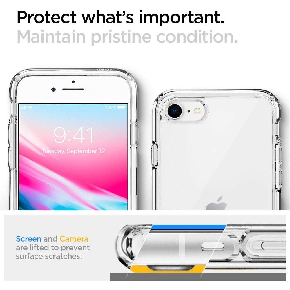 OVITEK SPIGEN ULTRA HYBRID IPHONE 7/8/SE 2020 / SE 2022 KRISTALNO JASEN