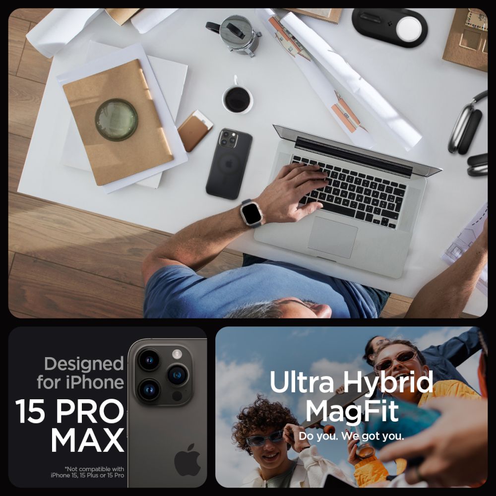 OVITEK SPIGEN ULTRA HYBRID MAG MAGSAFE IPHONE 15 PRO MAX FROST BLACK