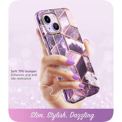 OVITEK SUPCASE COSMO IPHONE 14 PLUS MARMOR PURPURNI
