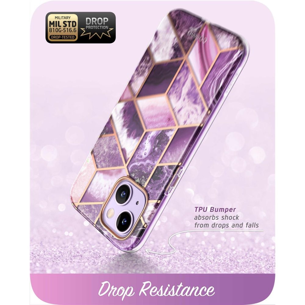 OVITEK SUPCASE COSMO IPHONE 14 PLUS MARMOR PURPURNI