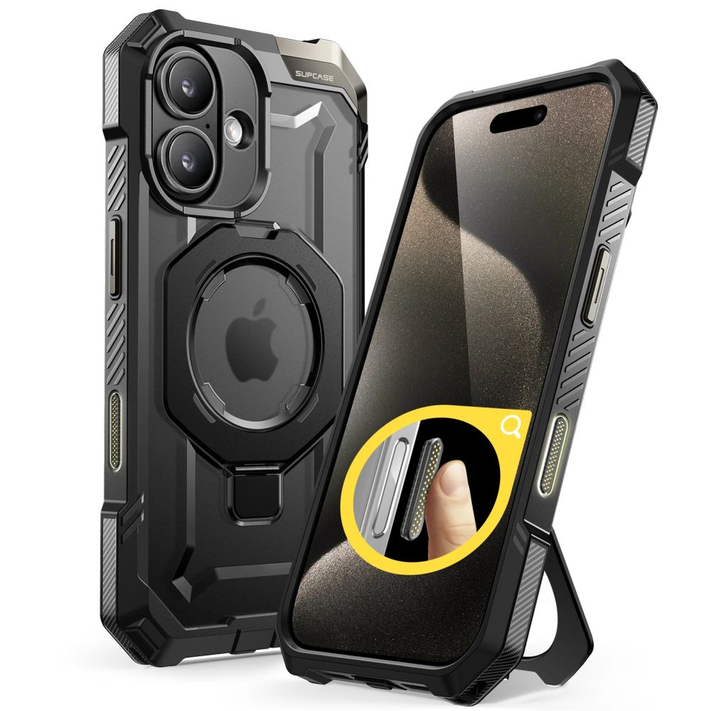 OVITEK SUPCASE UB GRIP MAG MAGSAFE IPHONE 16 ČRNÝ