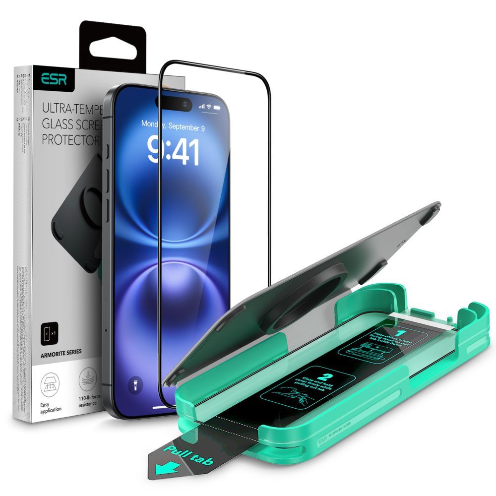 TRDNO STEKLO ESR ARMORITE IPHONE 16 PRO MAX ČRNA
