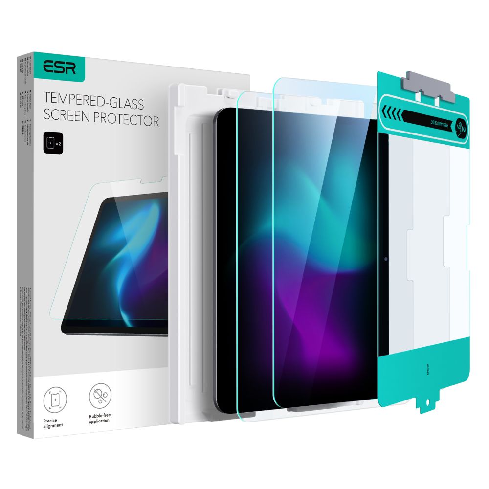 2X TRDO STEKLO ZA IPAD PRO 11 5 / 2024 ESR TEMPERED GLASS 2-PACK JASNO