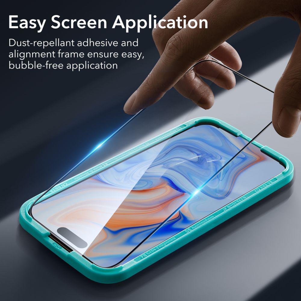 OTRDJENO STEKLO ESR TEMPERED GLASS 2-PACK IPHONE 15 ČRNA