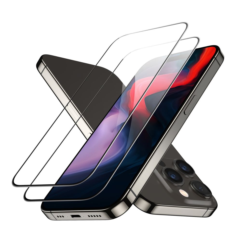 OTRDJENO STEKLO ESR TEMPERED GLASS 2-PACK IPHONE 15 PRO ČRNA