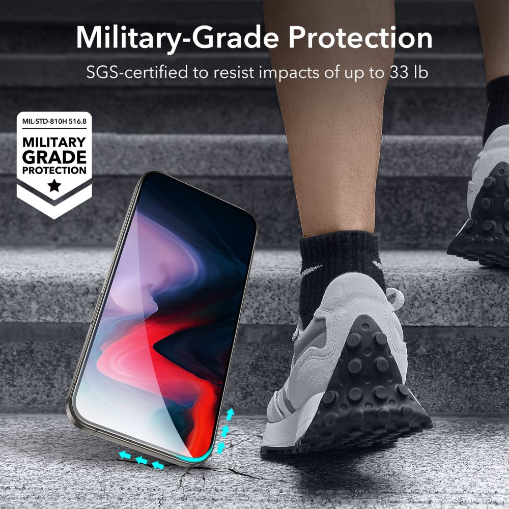 OTRDJENO STEKLO ESR TEMPERED GLASS 2-PACK IPHONE 15 PRO ČRNA
