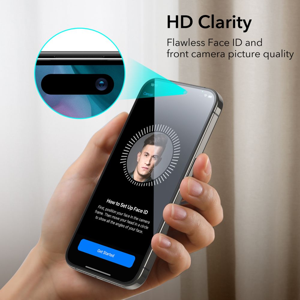 OTRDJENO STEKLO ESR TEMPERED GLASS 2-PACK IPHONE 15 PRO ČRNA