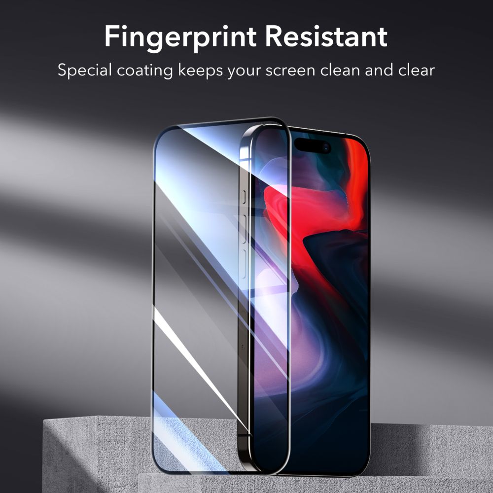 OTRDJENO STEKLO ESR TEMPERED GLASS 2-PACK IPHONE 15 PRO ČRNA